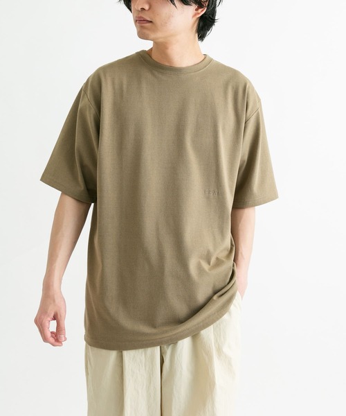 EKAL（エカル）の「エンブロイダリースモールロゴTシャツ（Tシャツ/カットソー・メンズ・ホワイト/スミクロ/ベージュ系その他・LARGE/MEDIUM）」の9枚目の写真