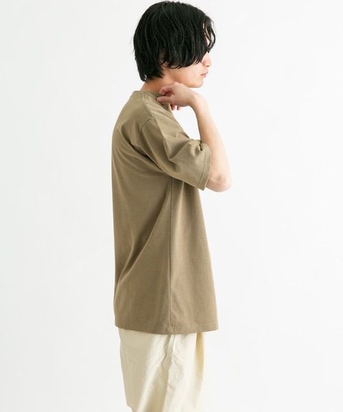 EKAL（エカル）の「エンブロイダリースモールロゴTシャツ（Tシャツ/カットソー・メンズ・ホワイト/スミクロ/ベージュ系その他・LARGE/MEDIUM）」の11枚目の写真