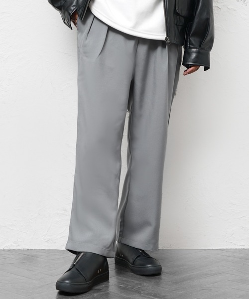 MinoriTY（マイノリティ）の「【MinoriTY】さら艶ワイドテーパードパンツ メンズ スラックス イージーパンツ 秋服（スラックス・メンズ・ブラック/グレー/ブルー/ベージュ・S/M/L）」の3枚目の写真