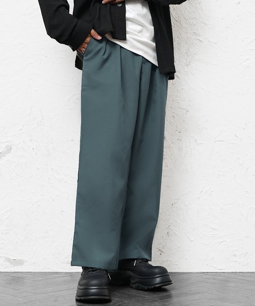 MinoriTY（マイノリティ）の「【MinoriTY】さら艶ワイドテーパードパンツ メンズ スラックス イージーパンツ 秋服（スラックス・メンズ・ブラック/グレー/ブルー/ベージュ・S/M/L）」の4枚目の写真