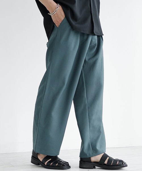 MinoriTY（マイノリティ）の「【MinoriTY】さら艶ワイドテーパードパンツ メンズ スラックス イージーパンツ 秋服（スラックス・メンズ・ブラック/グレー/ブルー/ベージュ・S/M/L）」の13枚目の写真