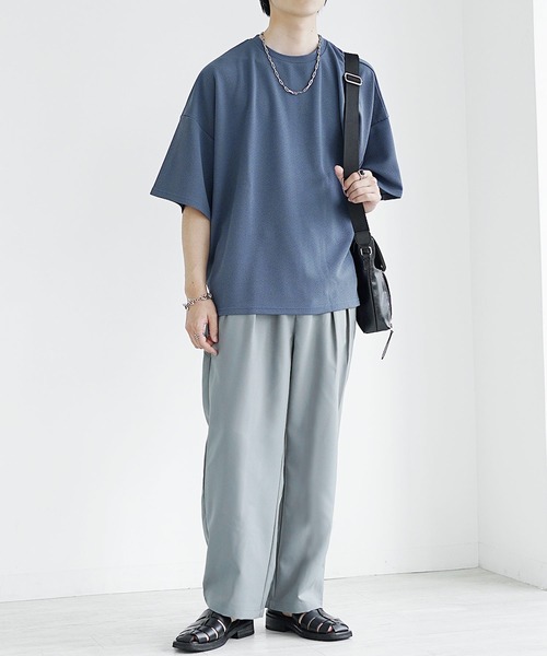 MinoriTY（マイノリティ）の「【MinoriTY】さら艶ワイドテーパードパンツ メンズ スラックス イージーパンツ 秋服（スラックス・メンズ・ブラック/グレー/ブルー/ベージュ・S/M/L）」の20枚目の写真