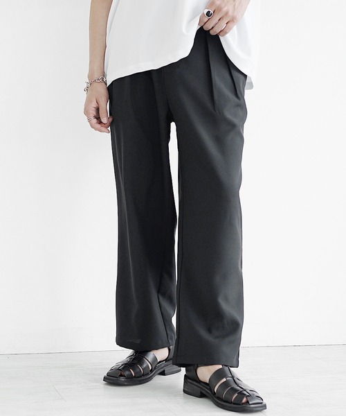 MinoriTY（マイノリティ）の「【MinoriTY】さら艶ワイドテーパードパンツ メンズ スラックス イージーパンツ 秋服（スラックス・メンズ・ブラック/グレー/ブルー/ベージュ・S/M/L）」の10枚目の写真