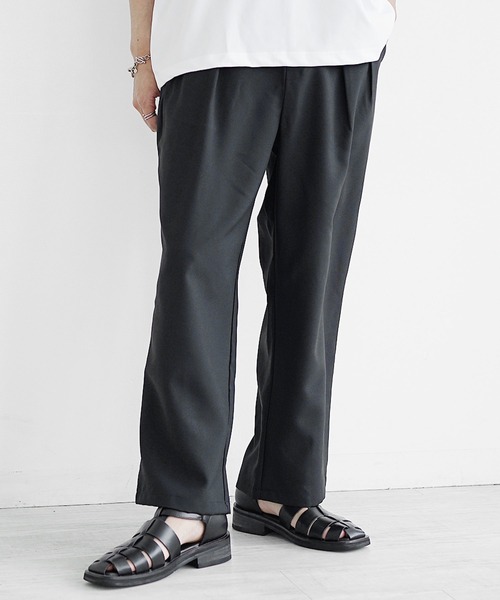 MinoriTY（マイノリティ）の「【MinoriTY】さら艶ワイドテーパードパンツ メンズ スラックス イージーパンツ 秋服（スラックス・メンズ・ブラック/グレー/ブルー/ベージュ・S/M/L）」の8枚目の写真