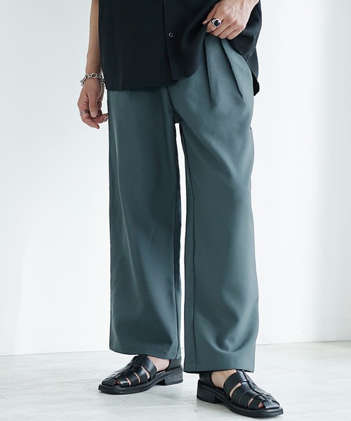 MinoriTY（マイノリティ）の「【MinoriTY】さら艶ワイドテーパードパンツ メンズ スラックス イージーパンツ 秋服（スラックス・メンズ・ブラック/グレー/ブルー/ベージュ・S/M/L）」の12枚目の写真