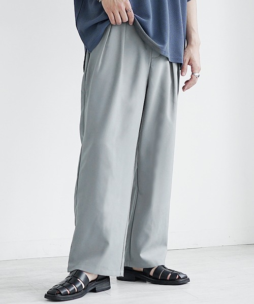 MinoriTY（マイノリティ）の「【MinoriTY】さら艶ワイドテーパードパンツ メンズ スラックス イージーパンツ 秋服（スラックス・メンズ・ブラック/グレー/ブルー/ベージュ・S/M/L）」の17枚目の写真