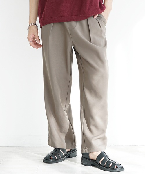 MinoriTY（マイノリティ）の「【MinoriTY】さら艶ワイドテーパードパンツ メンズ スラックス イージーパンツ 秋服（スラックス・メンズ・ブラック/グレー/ブルー/ベージュ・S/M/L）」の21枚目の写真