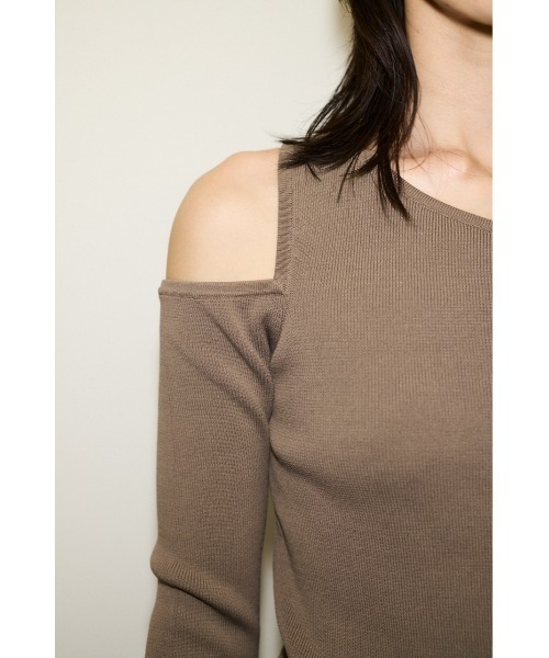 THROW by SLY(スローバイスライ)の「THROW FREE SEDUCTION HG TOPS フリー セダクション ハイゲージ トップス(ニット/セーター・レディース・ベージュ/ブラック・FREE)」の8枚目の写真