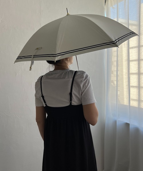 LBC（エルビーシー）の「Wpc. 遮光セーラー 長傘 日傘（折りたたみ傘・レディース・オフホワイト/ネイビー・FREE）」の3枚目の写真