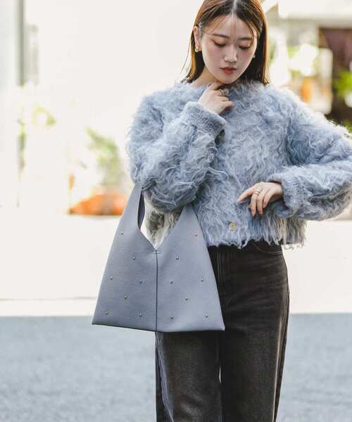 RODE SKO(ロデスコ)の「スタッズサンカクトートバッグ(トートバッグ・レディース・ブラック/ベージュ/ホワイト系その他/グレー・ONE)」の6枚目の写真