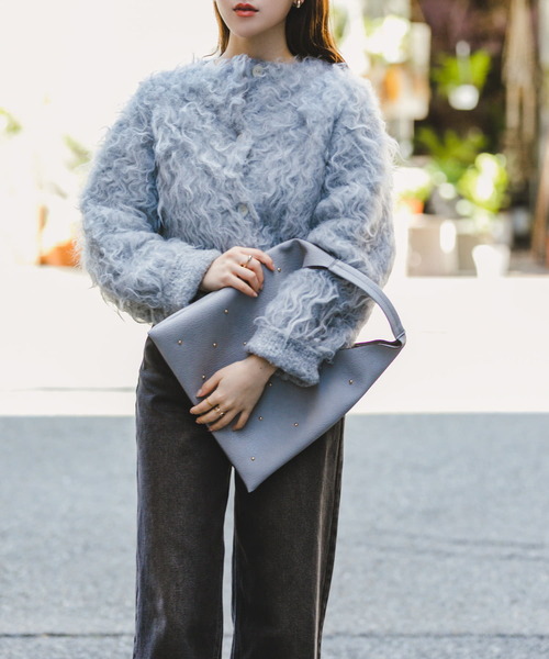 RODE SKO(ロデスコ)の「スタッズサンカクトートバッグ(トートバッグ・レディース・ブラック/ベージュ/ホワイト系その他/グレー・ONE)」の10枚目の写真