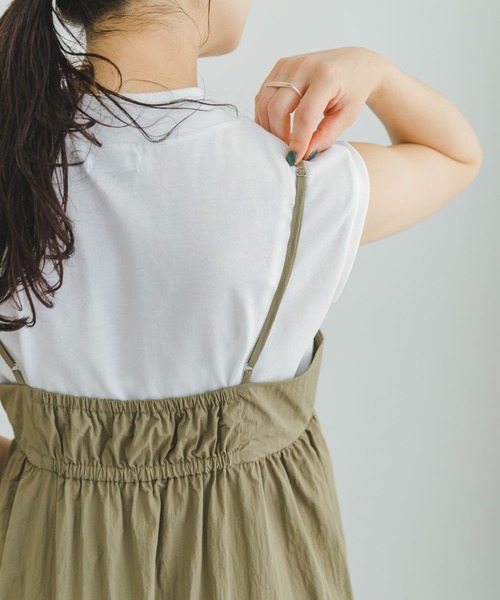 ITEMS URBANRESEARCH（アイテムズ アーバンリサーチ）の「フレンチTシャツ×キャミワンピースセット（ワンピース・レディース・モカ/ブラック・FREE）」の22枚目の写真