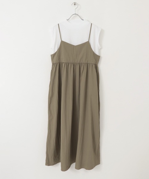 ITEMS URBANRESEARCH（アイテムズ アーバンリサーチ）の「フレンチTシャツ×キャミワンピースセット（ワンピース・レディース・モカ/ブラック・FREE）」の19枚目の写真