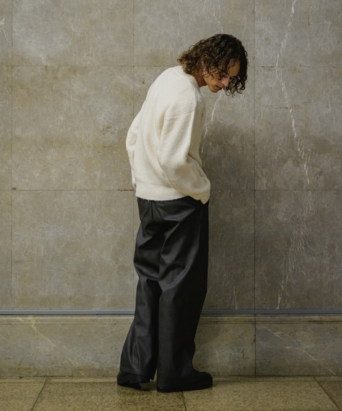 CASPER JOHN（キャスパージョン）の「Chemical PU flare pants/ケミカルPUフレアパンツ（その他パンツ・メンズ・ブラック/グレー/ブラウン・X-SMALL/SMALL/MEDIUM/LARGE）」の12枚目の写真