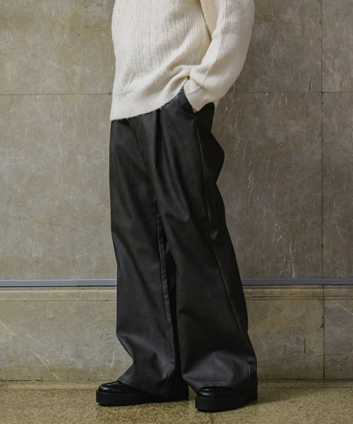 CASPER JOHN（キャスパージョン）の「Chemical PU flare pants/ケミカルPUフレアパンツ（その他パンツ・メンズ・ブラック/グレー/ブラウン・X-SMALL/SMALL/MEDIUM/LARGE）」の5枚目の写真