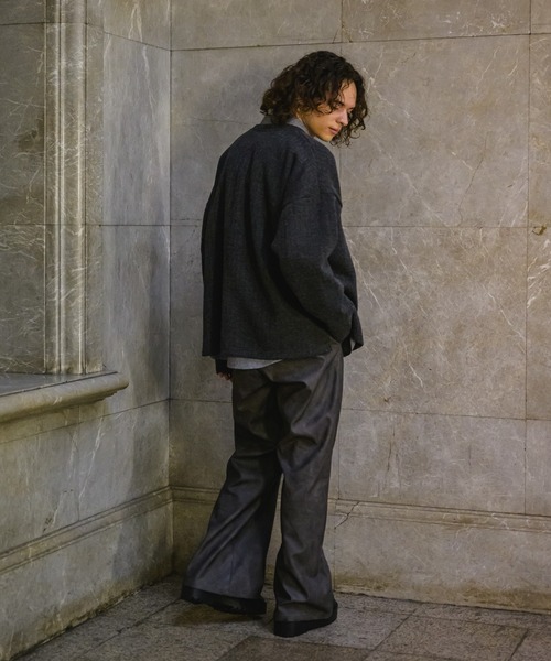 CASPER JOHN（キャスパージョン）の「Chemical PU flare pants/ケミカルPUフレアパンツ（その他パンツ・メンズ・ブラック/グレー/ブラウン・X-SMALL/SMALL/MEDIUM/LARGE）」の21枚目の写真