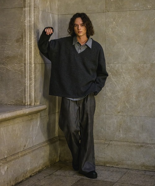 CASPER JOHN（キャスパージョン）の「Chemical PU flare pants/ケミカルPUフレアパンツ（その他パンツ・メンズ・ブラック/グレー/ブラウン・X-SMALL/SMALL/MEDIUM/LARGE）」の18枚目の写真