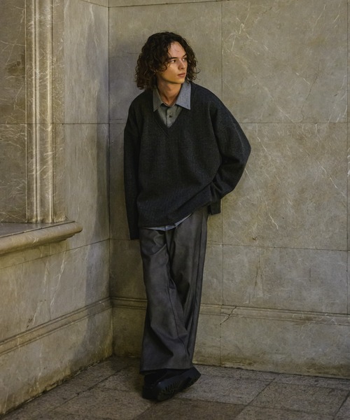 CASPER JOHN（キャスパージョン）の「Chemical PU flare pants/ケミカルPUフレアパンツ（その他パンツ・メンズ・ブラック/グレー/ブラウン・X-SMALL/SMALL/MEDIUM/LARGE）」の19枚目の写真