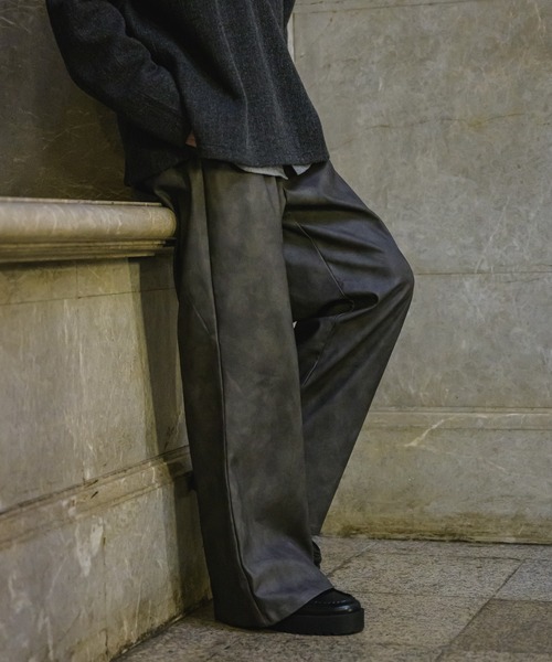 CASPER JOHN（キャスパージョン）の「Chemical PU flare pants/ケミカルPUフレアパンツ（その他パンツ・メンズ・ブラック/グレー/ブラウン・X-SMALL/SMALL/MEDIUM/LARGE）」の17枚目の写真