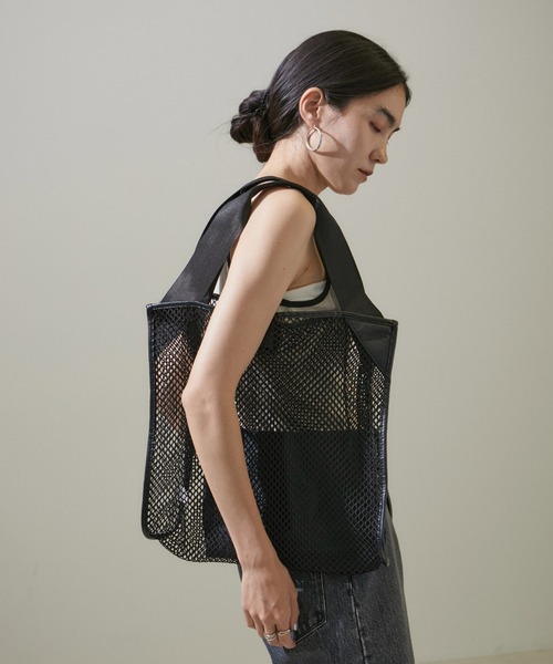 Speedo(スピード)の「【Water Side】【Speedo(スピード)】Voyage Mesh Tote/メッシュトート(トートバッグ・レディース・ブラック・FREE)」の1枚目の写真