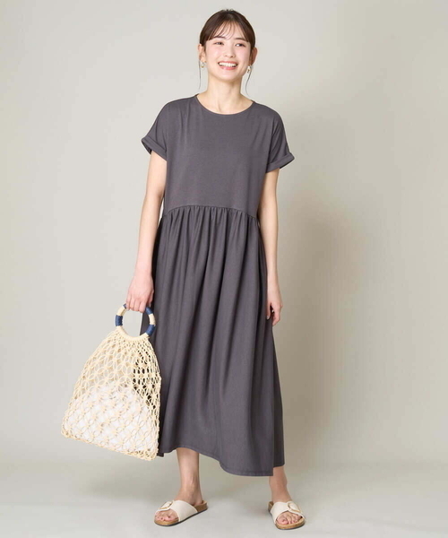 a.v.v（アーヴェヴェ）の「ペーパーメッシュバッグ（かごバッグ・レディース・ブラック/アイボリー/ベージュ・38）」の9枚目の写真