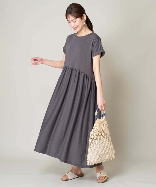 a.v.v（アーヴェヴェ）の「ペーパーメッシュバッグ（かごバッグ・レディース・ブラック/アイボリー/ベージュ・38）」の10枚目の写真