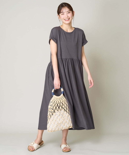 a.v.v（アーヴェヴェ）の「ペーパーメッシュバッグ（かごバッグ・レディース・ブラック/アイボリー/ベージュ・38）」の11枚目の写真