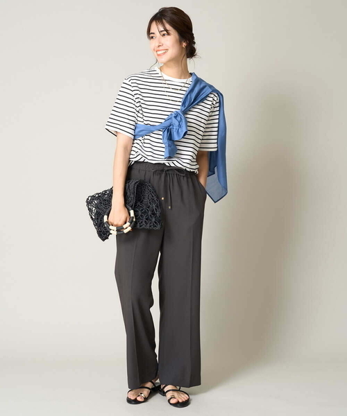 a.v.v（アーヴェヴェ）の「ペーパーメッシュバッグ（かごバッグ・レディース・ブラック/アイボリー/ベージュ・38）」の22枚目の写真