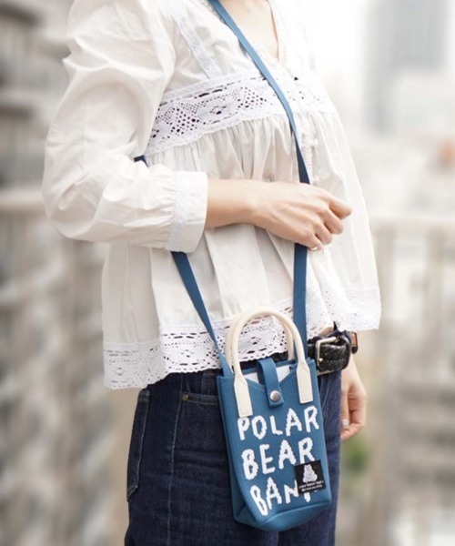 salle de bal(サルデバル)の「POLAR BEAR BANK / ポーラーベアバンク スマホニットショルダー スマホホルダー スマホショルダー PBB 040 MMI(ショルダーバッグ・レディース・ライトグレー/ダークブルー/ネイビー/アイボリー/ブラック/グレー・FREE)」の6枚目の写真