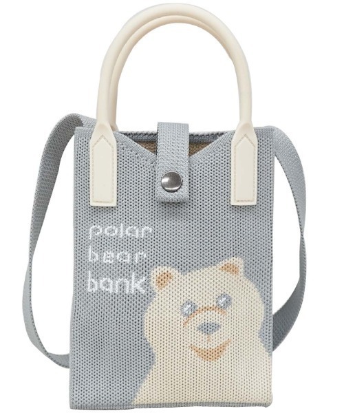salle de bal(サルデバル)の「POLAR BEAR BANK / ポーラーベアバンク スマホニットショルダー スマホホルダー スマホショルダー PBB 040 MMI(ショルダーバッグ・レディース・ライトグレー/ダークブルー/ネイビー/アイボリー/ブラック/グレー・FREE)」の5枚目の写真