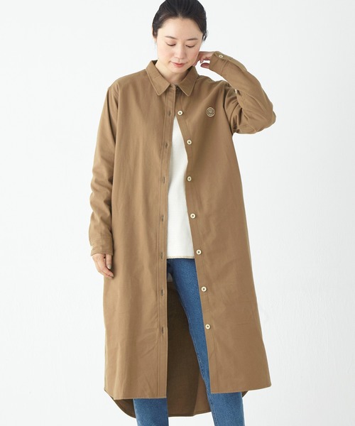 KRIFF MAYER（クリフメイヤー）の「ビエラ無地シャツワンピ（ワンピース・レディース・オリーブ/ナチュラル/カラフル/ベージュ/チャコール・LARGE/MEDIUM）」の15枚目の写真