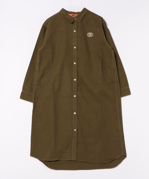 KRIFF MAYER（クリフメイヤー）の「ビエラ無地シャツワンピ（ワンピース・レディース・オリーブ/ナチュラル/カラフル/ベージュ/チャコール・LARGE/MEDIUM）」の7枚目の写真