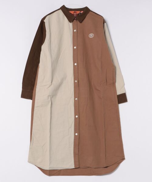 KRIFF MAYER（クリフメイヤー）の「ビエラ無地シャツワンピ（ワンピース・レディース・オリーブ/ナチュラル/カラフル/ベージュ/チャコール・LARGE/MEDIUM）」の18枚目の写真