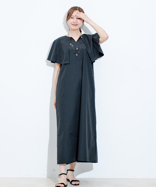 Jayro(ジャイロ)の「ケープワンピース(ワンピース・レディース・ネイビー/ピンク/ブルー/ブラック・M)」の10枚目の写真