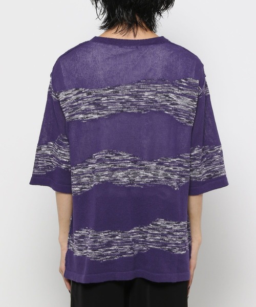 HARE（ハレ）の「グランジボーダーニット(HARE)（ニット/セーター・メンズ・パープル/ブラック・FREE）」の11枚目の写真