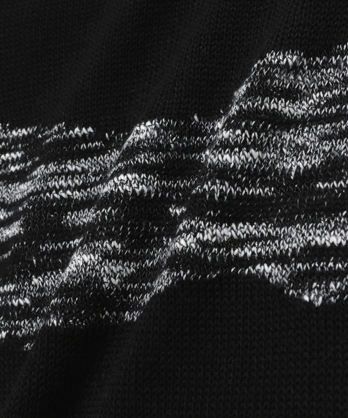 HARE（ハレ）の「グランジボーダーニット(HARE)（ニット/セーター・メンズ・パープル/ブラック・FREE）」の6枚目の写真