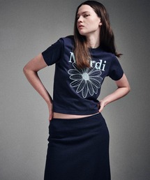 Mardi Mercredi(}fBNfB)SLIM TSHIRT FLOWERMARDI(TVc/Jbg\[)