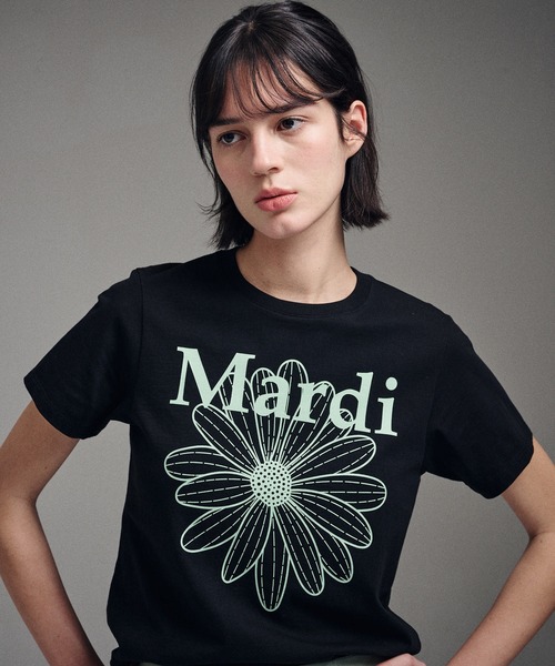 SLIM TSHIRT FLOWERMARDI（Tシャツ/カットソー）｜Mardi