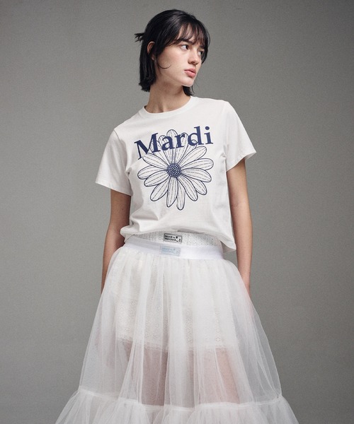 SLIM TSHIRT FLOWERMARDI（Tシャツ/カットソー）｜Mardi