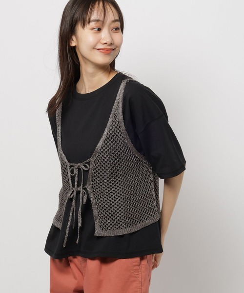 niko and...(ニコアンド)の「キラキラメッシュキャミソール(キャミソール・レディース・ライトグレー/チャコール/ブラック・FREE)」の22枚目の写真