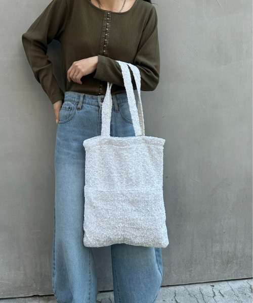 CIAOPANIC TYPY（チャオパニックティピー）の「新色登場！！≪よもセレクト！≫【A4サイズ対応】カラビナ付きスパンコールトートバッグ（トートバッグ・レディース・ホワイト/ブラック/ミント/シルバー/グレー/ブラウン・ONE SIZE）」の15枚目の写真