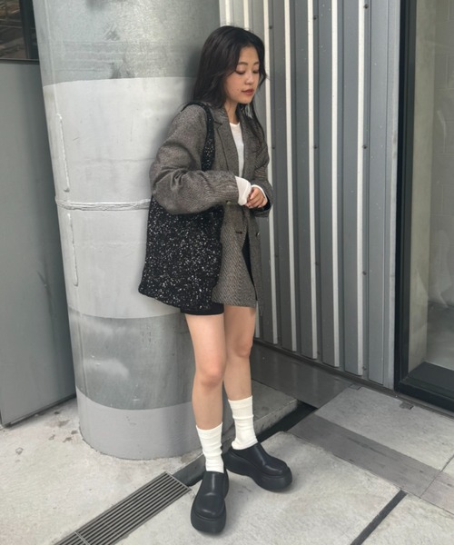 CIAOPANIC TYPY（チャオパニックティピー）の「新色登場！！≪よもセレクト！≫【A4サイズ対応】カラビナ付きスパンコールトートバッグ（トートバッグ・レディース・ホワイト/ブラック/ミント/シルバー/グレー/ブラウン・ONE SIZE）」の20枚目の写真