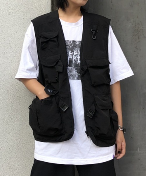 MGV(エムジーヴィー)の「マルチポケットフィッシングベスト(ベスト・メンズ・ブラック/グリーン・X-LARGE/LARGE/MEDIUM)」の2枚目の写真