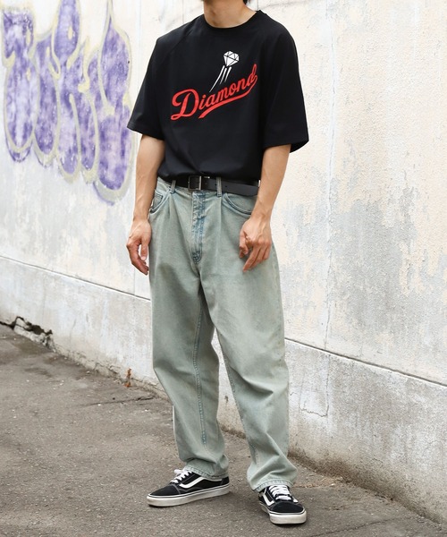 ZIP FIVE(ジップファイブ)の「【ZIP FIVE】【DIAMOND】 チームロゴ風 ビッグシルエット ラグラン 半袖プリント Tシャツ(Tシャツ/カットソー・メンズ・ホワイト/オートミール/ブラック/ホワイト×ブラック/ブルー/アイボリー系・MEDIUM/LARGE/X-LARGE)」の13枚目の写真