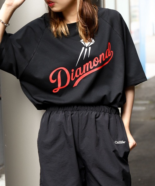 ZIP FIVE(ジップファイブ)の「【ZIP FIVE】【DIAMOND】 チームロゴ風 ビッグシルエット ラグラン 半袖プリント Tシャツ(Tシャツ/カットソー・メンズ・ホワイト/オートミール/ブラック/ホワイト×ブラック/ブルー/アイボリー系・MEDIUM/LARGE/X-LARGE)」の18枚目の写真