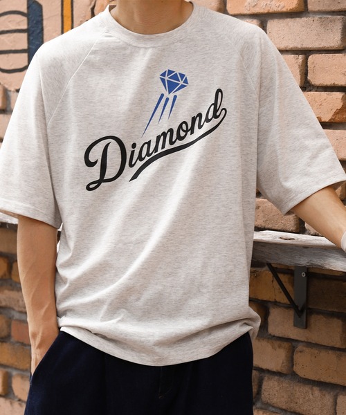 ZIP FIVE(ジップファイブ)の「【ZIP FIVE】【DIAMOND】 チームロゴ風 ビッグシルエット ラグラン 半袖プリント Tシャツ(Tシャツ/カットソー・メンズ・ホワイト/オートミール/ブラック/ホワイト×ブラック/ブルー/アイボリー系・MEDIUM/LARGE/X-LARGE)」の22枚目の写真