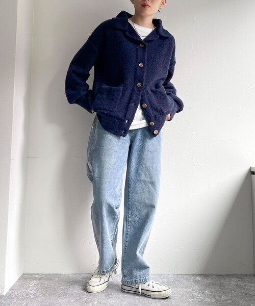 fredy emue（フレディエミュ）の「箔プリントラインデニムパンツ（デニムパンツ・レディース・グレイッシュブルー・38/36）」の5枚目の写真