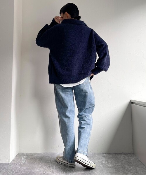 fredy emue（フレディエミュ）の「箔プリントラインデニムパンツ（デニムパンツ・レディース・グレイッシュブルー・38/36）」の7枚目の写真