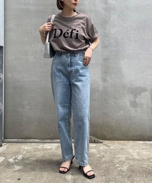 fredy emue（フレディエミュ）の「箔プリントラインデニムパンツ（デニムパンツ・レディース・グレイッシュブルー・38/36）」の15枚目の写真