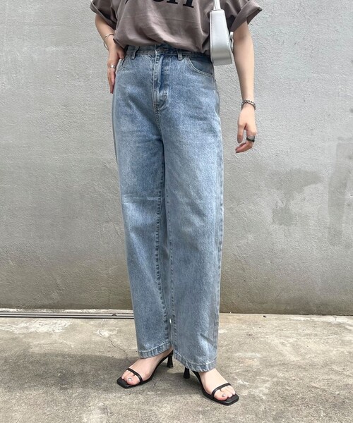 fredy emue（フレディエミュ）の「箔プリントラインデニムパンツ（デニムパンツ・レディース・グレイッシュブルー・38/36）」の20枚目の写真